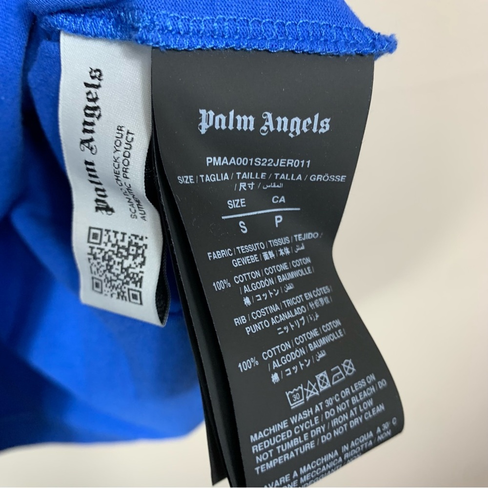 Palm Angels Shark T-Shirt in Blue NWT - Picture 9 of 10